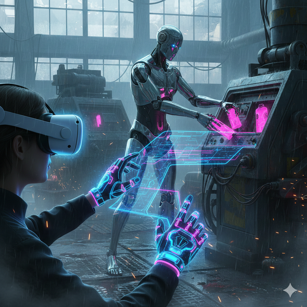 GR1T2 humanoid robot with body tracking visualization